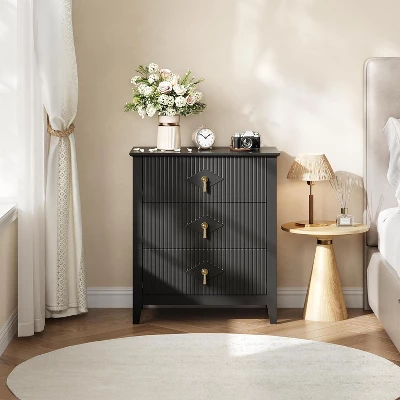 Modern Fluted Dresser, 3/5/6/7 Drawer Wood Dresser For Bedroom, Modern Chest Of Drawers, Storage Organizer Cabinet For Living Room, Entryway 7 Modern Fluted Dresser, 3/5/6/7 Drawer Wood Dresser For Bedroom, Modern Chest Of Drawers, Storage Organizer Cabinet For Living Room, Entryway - Image 7