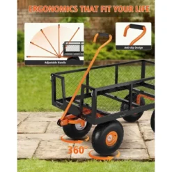 Steel Garden Cart With 500 Lb Capacity, 3-in-1 Pullable Garden Wagon For Yard, Outdoor, Gardening Soil 9 Steel Garden Cart With 500 Lb Capacity, 3-in-1 Pullable Garden Wagon For Yard, Outdoor, Gardening Soil -Garvee Sales GUEST bd7bbef4 fe45 4e44 bd8a 3c63af1fa16f