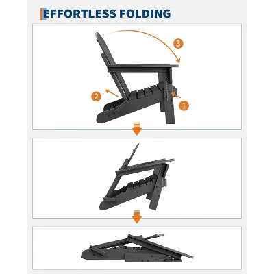 Folding Adirondack Chairs Set Of 6 - HDPE Poly Lumber, 380lb Capacity & Weather-Resistant For Patio, Pool 1 Folding Adirondack Chairs Set Of 6 - HDPE Poly Lumber, 380lb Capacity & Weather-Resistant For Patio, Pool