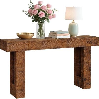 63" Farmhouse Console Table, Long Sofa Table Behind Couch, Wooden Entryway Table 7 63" Farmhouse Console Table, Long Sofa Table Behind Couch, Wooden Entryway Table - Image 7