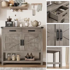 Farmhouse Entryway Table With 2-Door Cabinet & 2 Drawers, Wood Console Table With Storage, Coffee Bar Cabinet, Sofa Tables Buffet Sideboard 13 Farmhouse Entryway Table With 2-Door Cabinet & 2 Drawers, Wood Console Table With Storage, Coffee Bar Cabinet, Sofa Tables Buffet Sideboard -Garvee Sales GUEST be257875 217c 4d88 802a cc00f8f80649