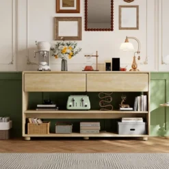 58" Entryway Console Table With 2 Drawers, 3 Tier Narrow Long Sofa Table, Behind Couch Console Table For Living Room Foyer And Hallway 16 58" Entryway Console Table With 2 Drawers, 3 Tier Narrow Long Sofa Table, Behind Couch Console Table For Living Room Foyer And Hallway -Garvee Sales GUEST be4191e2 62bb 44f4 ad93 7364e08be69e