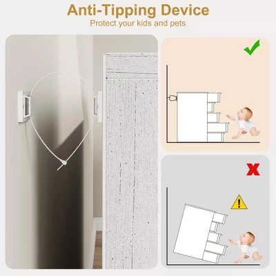 Garvee 5 Tall Wooden Drawer Dresser, Modern 5 Chest Of Drawers With Storage Freestanding, For Bedroom, Living Room, White 5 Garvee 5 Tall Wooden Drawer Dresser, Modern 5 Chest Of Drawers With Storage Freestanding, For Bedroom, Living Room, White - Image 5