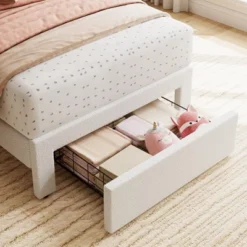 Twin Bed Frame With Storage Drawer And Headboard, Velvet Upholstered Twin Platform Bed Frame For Girls, Strong Wooden Slats Support, Noise-Free 12 Twin Bed Frame With Storage Drawer And Headboard, Velvet Upholstered Twin Platform Bed Frame For Girls, Strong Wooden Slats Support, Noise-Free -Garvee Sales GUEST bed9aa38 06de 437a 9056 5e5089a61640