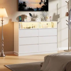 6/8 Drawer Dressers For Bedroom, Chest Of Drawers With Deep Drawers, Large Double Dresser For Closet With Wide Top, Horizontal Wooden Dresser 13 6/8 Drawer Dressers For Bedroom, Chest Of Drawers With Deep Drawers, Large Double Dresser For Closet With Wide Top, Horizontal Wooden Dresser -Garvee Sales GUEST bf2aa28b 58e5 4fd3 a8af 5e74927d6702