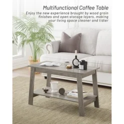 2-Tier Industrial Coffee Table With Storage Shelf For Small Apartment Living Room 13 2-Tier Industrial Coffee Table With Storage Shelf For Small Apartment Living Room -Garvee Sales GUEST bf750db2 b800 4983 b65e 8f4ea44a5ab7