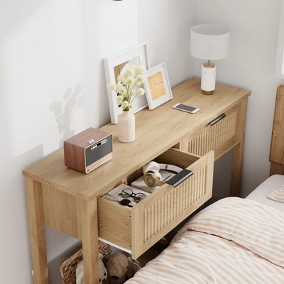 Garvee Console Table Boho Entryway Table Sofa Table Hallway Foyer Table Behind Couch Table With 2 Drawers And Open Storage Shelf For Living Room 6 Garvee Console Table Boho Entryway Table Sofa Table Hallway Foyer Table Behind Couch Table With 2 Drawers And Open Storage Shelf For Living Room - Image 6