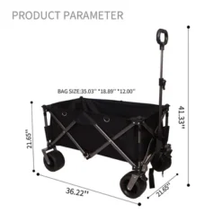 Folding Wagon Cart, Collapsible Wagon With 2 Cup Bags, Extra Cover, 4 Big Wheels, Telescopic Handle, Heavy Duty Utility Cart 11 Folding Wagon Cart, Collapsible Wagon With 2 Cup Bags, Extra Cover, 4 Big Wheels, Telescopic Handle, Heavy Duty Utility Cart -Garvee Sales GUEST bfafe2a3 fa40 4a3a aa1b 0657e6657500
