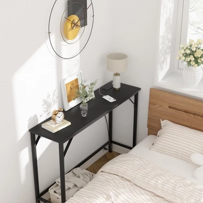 9.1" Narrow Console Table With Outlets, Behind Couch Table For Living Room 6 9.1" Narrow Console Table With Outlets, Behind Couch Table For Living Room - Image 6