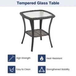 Whizmax 3 Pieces Outdoor Swivel Rocker Chair Set Of 2 With Glass Top Table, Outdoor Swivel Glider Rocker, Wicker Swivel Chair Set For Patio Porch Pool 15 Whizmax 3 Pieces Outdoor Swivel Rocker Chair Set Of 2 With Glass Top Table, Outdoor Swivel Glider Rocker, Wicker Swivel Chair Set For Patio Porch Pool -Garvee Sales GUEST c1428fb5 1d47 4b43 ab85 0765d2ca348d