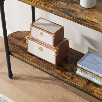 Whizmax Console Table, 43.3" Entryway Table With Storage, 2 Tier Sofa Table, Behind Couch Table For Living Room, Hallway, Entryway 5 Whizmax Console Table, 43.3" Entryway Table With Storage, 2 Tier Sofa Table, Behind Couch Table For Living Room, Hallway, Entryway - Image 5