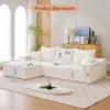 110'' Modular Sectional Sofa, L-Shaped Sofa With Deep Seats, Modern Convertible Chenille Couch With Ottomans,for Living Room, Bedroom