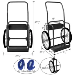 Double Cylinder Cart, Dual Oxygen Tank Cart Dolly With 2 Hinges, 2 20" Phneumaticr Wheels, Removable 220 Lbs Load Capacity Cart 9 Double Cylinder Cart, Dual Oxygen Tank Cart Dolly With 2 Hinges, 2 20" Phneumaticr Wheels, Removable 220 Lbs Load Capacity Cart -Garvee Sales GUEST c37ba0a6 37f2 4dbf 846b d21a4bcb81ff