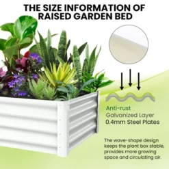 Garvee 2 Pack Raised Garden Bed, 6x3x1.5FT Galvanized Raised Bed, Outdoor Planter Beds With Safety Edge And Open Base For Vegetables Flowers -Garvee Sales GUEST c381fee9 fe9b 476e b045 4faf99302c99