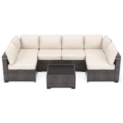 Garvee 7 Piece Outdoor Patio Furniture Set, PE Rattan Wicker Sofa Set, Outdoor Sectional Furniture Chair Set With Cushions And Tea Table 17 Garvee 7 Piece Outdoor Patio Furniture Set, PE Rattan Wicker Sofa Set, Outdoor Sectional Furniture Chair Set With Cushions And Tea Table -Garvee Sales GUEST c3d901c5 920f 4768 b8e1 30e59c4dea04