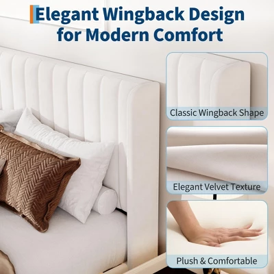 Full Size Upholstered Platform Bed Frame With 3 XL Storage Drawers - Wood Slat Support, No Box Spring Needed, Quiet & Sturdy Design 2 Full Size Upholstered Platform Bed Frame With 3 XL Storage Drawers - Wood Slat Support, No Box Spring Needed, Quiet & Sturdy Design - Image 2