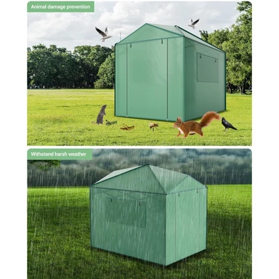 Pop Up Greenhouse,Portable Walk-in Indoor Outdoor Greenhouse For Garden Patio Backyard,Zippered Doors And Window,PE Cover 4 Pop Up Greenhouse,Portable Walk-in Indoor Outdoor Greenhouse For Garden Patio Backyard,Zippered Doors And Window,PE Cover - Image 4