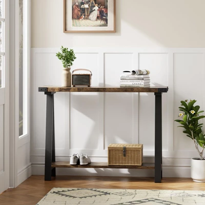 Console Table For Entryway, 2-Tier Entry Table With Storage, 43.3" Narrow Console Tables 2 Console Table For Entryway, 2-Tier Entry Table With Storage, 43.3" Narrow Console Tables - Image 2