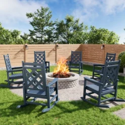 Oversized Adirondack Rocking Chair Set Of 6 - HDPE Poly Lumber, 380lb Capacity & Weather-Resistant With Wood Texture For Patio, Pool, Deck 18 Oversized Adirondack Rocking Chair Set Of 6 - HDPE Poly Lumber, 380lb Capacity & Weather-Resistant With Wood Texture For Patio, Pool, Deck -Garvee Sales GUEST c743a19e 3a22 4b35 99f3 b5978fd5d148