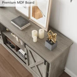 Farmhouse TV Stand Entertainment Center For 65" TVs With Sliding Barn Doors & Adjustable Shelf, Modern Media TV Console For Living Room 14 Farmhouse TV Stand Entertainment Center For 65" TVs With Sliding Barn Doors & Adjustable Shelf, Modern Media TV Console For Living Room -Garvee Sales GUEST c760b1f2 a581 4388 a7fd 21e2e3ec60c7