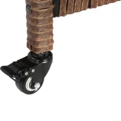 Outdoor Wicker Bar Cart, Patio Wine Serving Cart With Stainless Steel Top, Beverage Bar Prep Table With Storage & Wheel For Backyard Poolside Brown 9 Outdoor Wicker Bar Cart, Patio Wine Serving Cart With Stainless Steel Top, Beverage Bar Prep Table With Storage & Wheel For Backyard Poolside Brown -Garvee Sales GUEST c766978b cbb3 46fe b48f fb346f6888e0