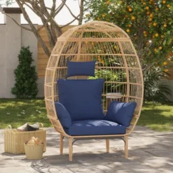 Wicker Egg Chair With Cushion, Rattan Patio Chair For Outdoor Indoor, 500 Lbs Egg Shape Balcony Chair For Living Room, Backyard 15 Wicker Egg Chair With Cushion, Rattan Patio Chair For Outdoor Indoor, 500 Lbs Egg Shape Balcony Chair For Living Room, Backyard -Garvee Sales GUEST c7e4e46e c74c 4ae2 a9e4 02aa0fa80b20