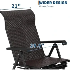 Folding Rattan Chaise Lounge Chair – Portable Outdoor Recliner With Adjustable Foot Rest & Backrest, Weather-Resistant Ideal For Patio Garden Beach 10 Folding Rattan Chaise Lounge Chair – Portable Outdoor Recliner With Adjustable Foot Rest & Backrest, Weather-Resistant Ideal For Patio Garden Beach -Garvee Sales GUEST c85b411b 5028 44de 9fe2 41706353ea4a