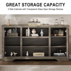 34'' Tall Farmhouse LED TV Stand,Entertainment Center With Storage 10 34'' Tall Farmhouse LED TV Stand,Entertainment Center With Storage -Garvee Sales GUEST c9422dd7 2871 4afd 8712 0b285e6b645e