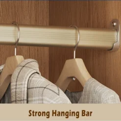 Bedroom Wooden Armoire Wardrobe Closet, Wardrobe Armoire Cabinet With 2 Doors And Drawers, Freestanding Armoire With Shelves & Hanging Rod 12 Bedroom Wooden Armoire Wardrobe Closet, Wardrobe Armoire Cabinet With 2 Doors And Drawers, Freestanding Armoire With Shelves & Hanging Rod -Garvee Sales GUEST cae98f91 17ef 4102 afb2 96a83eed7da5