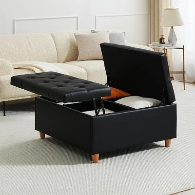 Whizmax Storage Ottoman Coffee Table With Lift Top,Tufted Upholstered Ottoman With Storage For Bedroom Living Room 1 Whizmax Storage Ottoman Coffee Table With Lift Top,Tufted Upholstered Ottoman With Storage For Bedroom Living Room