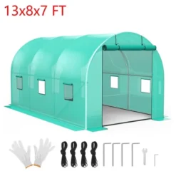 Walking In Tunnel Tent Galvanized Frame Waterproof Greenhouse -Garvee Sales GUEST cb4d0b7a 5743 4313 a23f cc920001e984