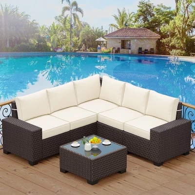 Whizmax 6-Piece Outdoor Patio Furniture Set With Modern Rattan Wicker, Perfect For Garden, Deck, And Backyard 8 Whizmax 6-Piece Outdoor Patio Furniture Set With Modern Rattan Wicker, Perfect For Garden, Deck, And Backyard - Image 8