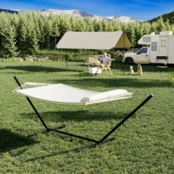 Double Hammock With Space Foldable Saving Steel Stand Included 2 Person Heavy Duty Outside Garden Yard 450lb Capacity For Garden Outdoor Beige 14 Double Hammock With Space Foldable Saving Steel Stand Included 2 Person Heavy Duty Outside Garden Yard 450lb Capacity For Garden Outdoor Beige -Garvee Sales GUEST cbbe7de1 0778 4bbc 8c99 b1e34dc0dfda