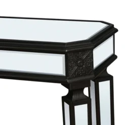 48" Black Mirror Console Table Vintage Wood Grain Carving Process Gorgeous And Noble For Entryway, Sofa Table,Living Room(48''W X 32.3''H X 18D) -Garvee Sales GUEST cbf0ad8b b14a 4953 80be 6e15e73d3473