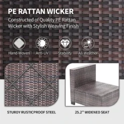 Garvee 7-Piece Outdoor Patio Set, Rattan Sectional Sofa With Cushions, Wicker Conversation Set For Balcony, Backyard, Or Garden 11 Garvee 7-Piece Outdoor Patio Set, Rattan Sectional Sofa With Cushions, Wicker Conversation Set For Balcony, Backyard, Or Garden -Garvee Sales GUEST cc0a2c98 bc57 463a abfa f71014b12e1b