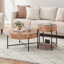 Round Coffee Table With Storage Living Room Center Table 10 Round Coffee Table With Storage Living Room Center Table -Garvee Sales GUEST cccbfec9 9e4e 47d1 b12e a3243b59c04e