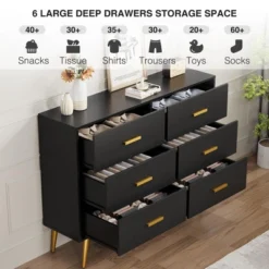 Modern Dresser With 6 Deep Drawers Wooden Chest Of Drawers For Bedroom 14 Modern Dresser With 6 Deep Drawers Wooden Chest Of Drawers For Bedroom -Garvee Sales GUEST ccd3de63 53b1 4cc3 883f 421b286b795e