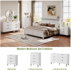 3 Drawers Dresser, Wide Wood Chest Of Drawers, Modern Storage Dresser Chest Of Drawers Organizer With Metal Legs 10 3 Drawers Dresser, Wide Wood Chest Of Drawers, Modern Storage Dresser Chest Of Drawers Organizer With Metal Legs -Garvee Sales GUEST ccd7867f 5951 4ee9 8055 58a102a8475a