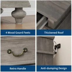 Farmhouse Tall Dresser For Bedroom With 7 Drawers, 50" Tall Large Wood Chest Of Drawers 14 Farmhouse Tall Dresser For Bedroom With 7 Drawers, 50" Tall Large Wood Chest Of Drawers -Garvee Sales GUEST cd661de3 a4b9 4c90 b8a0 f10008fffffa