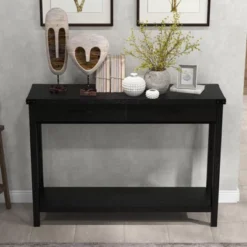 43" Console Table With Drawers, 2-Tier Farmhouse Narrow Entryway Table , Sofa Table, Console Tables For Entryway -Garvee Sales GUEST cd9a32c6 58bd 4e66 b431 905812711245