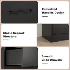 4 Drawer Dresser For Bedroom, Black Chest Of Drawer Nightstand With Embedded Handles, Wooden Dresser Organizer For Living Room Nursery Entryway Closet 9 4 Drawer Dresser For Bedroom, Black Chest Of Drawer Nightstand With Embedded Handles, Wooden Dresser Organizer For Living Room Nursery Entryway Closet -Garvee Sales GUEST cdaae0fa 1544 41de bf49 9bfdd45c0d19