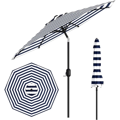 9FT Patio Umbrella Outdoor, Market Umbrella, Table Umbrella With Push Button, 8 Sturdy Ribs UV Protection Waterproof For Garden, Pool 7 9FT Patio Umbrella Outdoor, Market Umbrella, Table Umbrella With Push Button, 8 Sturdy Ribs UV Protection Waterproof For Garden, Pool - Image 7