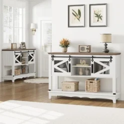 Farmhouse Entryway Console Table With Storage,46" Rustic Sofa Table With Sliding Barn Doors,Cabinet Organizer For Entryway,Living Room And Hallway 8 Farmhouse Entryway Console Table With Storage,46" Rustic Sofa Table With Sliding Barn Doors,Cabinet Organizer For Entryway,Living Room And Hallway -Garvee Sales GUEST ce3aad17 8b3d 4b2e bcc8 211b763a2c29