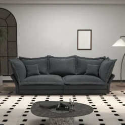 90.55" Modern Sofa Couch, Comfy Upholstered Deep Seat Sofa With Pillows, Convertible Loveseat For Living Room Bedroom Apartment Office 18 90.55" Modern Sofa Couch, Comfy Upholstered Deep Seat Sofa With Pillows, Convertible Loveseat For Living Room Bedroom Apartment Office -Garvee Sales GUEST ce4cbca2 70bb 47c0 bdfd aac2a031b7f0