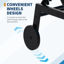 Adjustable Backrest Poolside Loungers Set Of 3, Outdoor Lounge Chairs With Wheels And Soft Padded, Patio Chaise Lounge Chairs With Side Table -Garvee Sales GUEST ceb41e66 05de 4625 a1f1 966dbcc1c11b