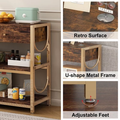 Console Sofa Table With Drawers And Shelves, 32 Inch Entryway Table 1 Console Sofa Table With Drawers And Shelves, 32 Inch Entryway Table