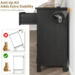 6 Dresser For Bedroom, 47" Wide Drawer Dresser With Storage Freestanding, Wooden Closet Storage Chest For Living Room, Bedroom, Entryway