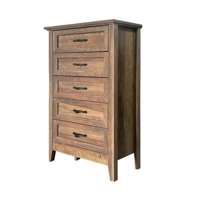 Garvee 5 Drawer Dresser, Farmhouse Tall Dresser For Closet, Rustic Chest Of Drawer With Wide Metal Handles, Wood Dressers Organizer For Bedroom 7 Garvee 5 Drawer Dresser, Farmhouse Tall Dresser For Closet, Rustic Chest Of Drawer With Wide Metal Handles, Wood Dressers Organizer For Bedroom - Image 7