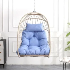 Outdoor Garden Rattan Egg Swing Chair Hanging Chair For Patio, Porch, Bedroom, Garden, Courtyard, Balcony 18 Outdoor Garden Rattan Egg Swing Chair Hanging Chair For Patio, Porch, Bedroom, Garden, Courtyard, Balcony -Garvee Sales GUEST d42856cd 38d7 48ca a045 d7dcd96ddb5c