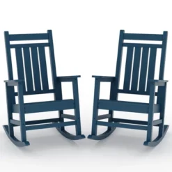 Outdoor HDPE Rocking Chairs – Oversized All-Weather Patio Rockers – Heavy Duty 350lb Capacity, Anti-Rollover Design (Blue) 15 Outdoor HDPE Rocking Chairs – Oversized All-Weather Patio Rockers – Heavy Duty 350lb Capacity, Anti-Rollover Design (Blue) -Garvee Sales GUEST d52431f3 f3a4 4ee4 b0d3 048074f693c0